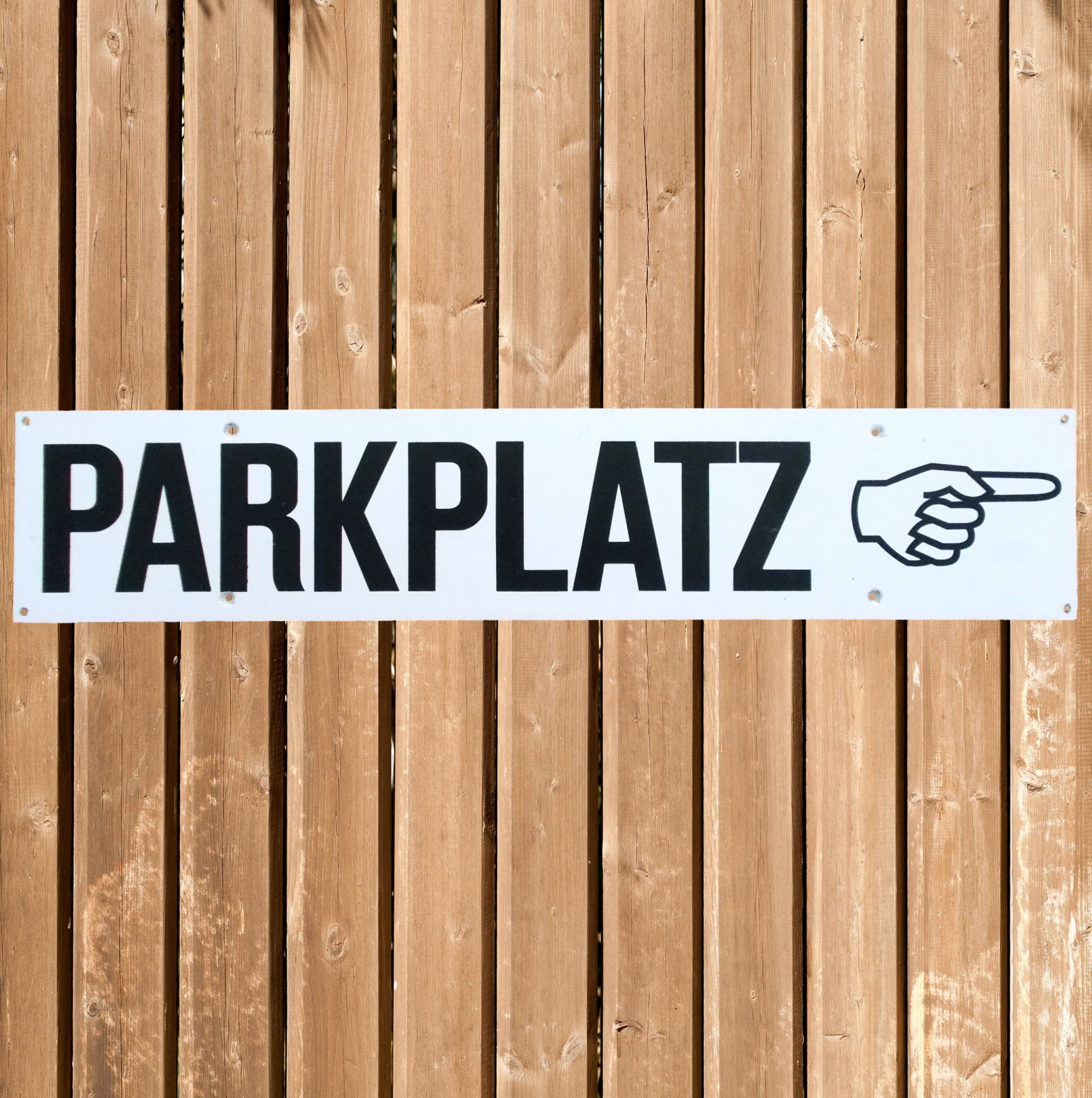 Wegweiser-Schild "Parkplatz", Tunier Hinweisschild beidseitig, w